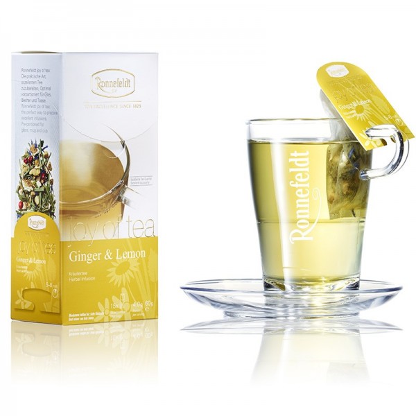 Ginger & Lemon - Joy of Tea, Teebeutel, Kräutertee, naturbelassen