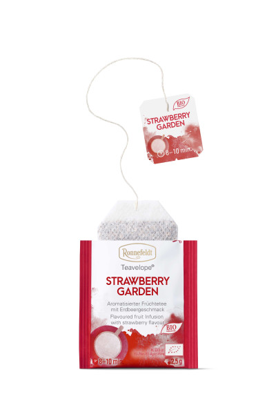 Bio Strawberry Garden - Teavelope®, Teebeutel, aromatisierter Früchtetee