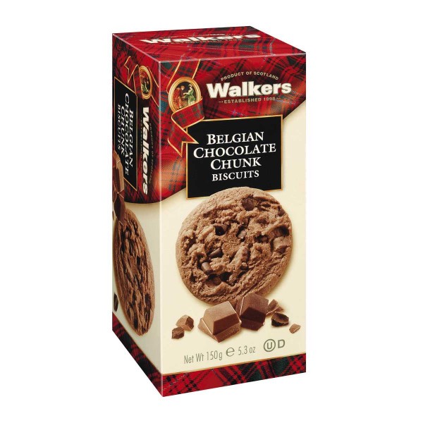 Walkers Shortbread – Belgian Chocolate Chunk Biscuits 150g