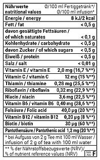 Vitamin Quelle mild natürlich mit Multivitaminkomplex - Früchtetee, aromatisiert