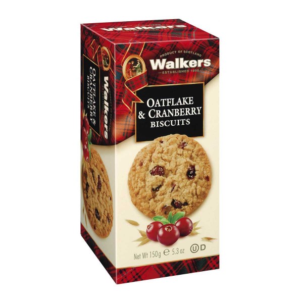 Walkers Shortbread – Oatflake & Cranberry Biscuits 150g
