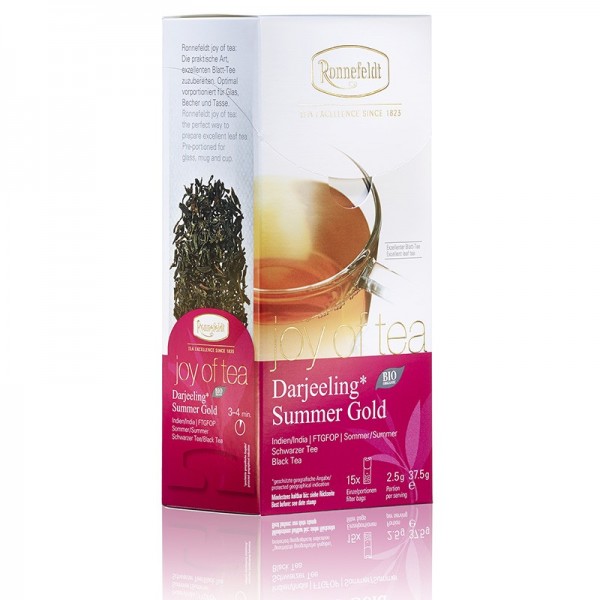 Bio Darjeeling Summergold - Joy of Tea, Teebeutel, Schwarzer Tee, naturbelassen