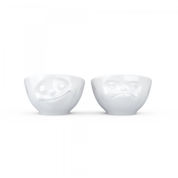 Eierbecher Set "Glücklich & Hmpff" 100 ml (weiß)