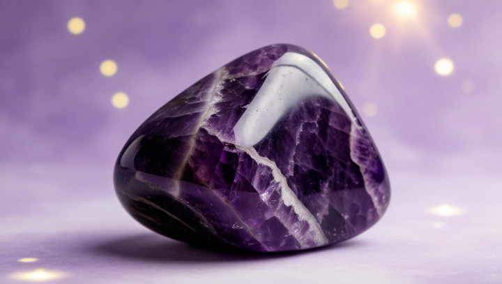 Amethyst Trommelstein - Ruhe, Loslassen, Heilung