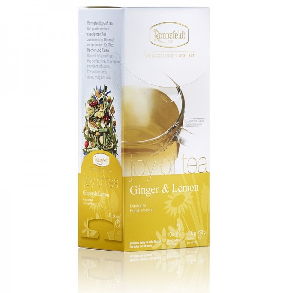 Ginger & Lemon - Joy of Tea, Teebeutel, Kräutertee, naturbelassen
