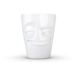 Henkelbecher Henkelbecher "Verschmitzt" 350 ml (weiß)