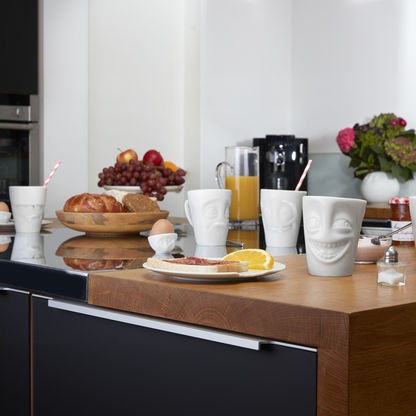 Henkelbecher "Witzig" 350ml (weiss)