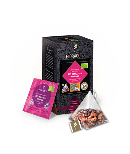 Bio Maracuja-Orange natürlich* - Pyramidenbeutel, Früchtetee, aromatisiert (natürliches Aroma)